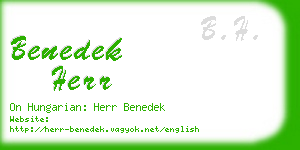 benedek herr business card